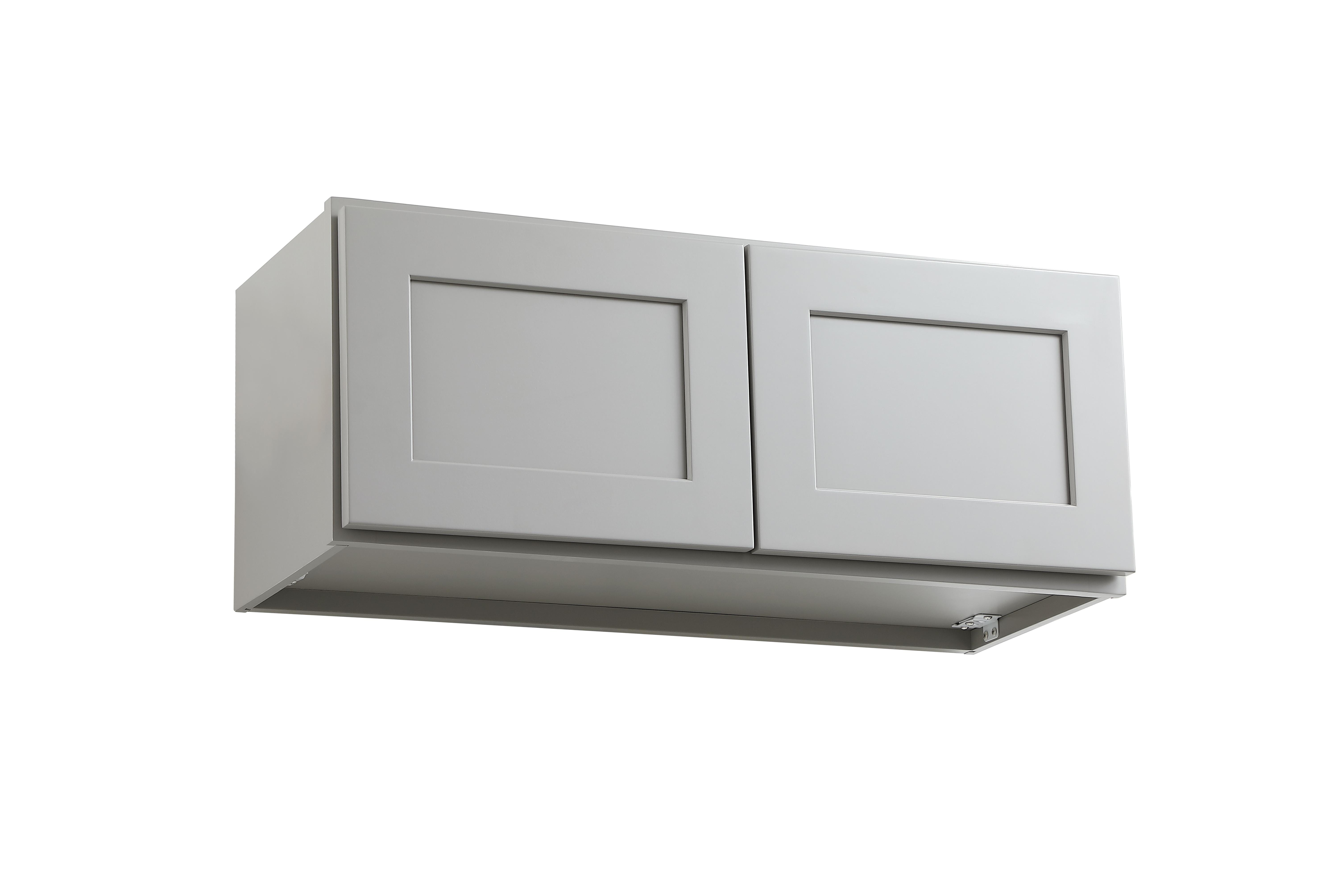 Installation Manual
Specification Sheet
Dimensions
Length: 30"
Width: 12"
Height: 12"
Specifications
Assembly Required: Yes
Distressed Finish: No
Finish (Color): Grey
Rubberwood and Plywood
Product Shape: Rectangle
Product Type: Kitchen Wall Cabinet
Product Warranty: 1 year limited
Weight: 21
Wire Included: No
Wood Type: Rubberwood
Shipment type: Small Parcel
Drawers
Drawers Included: No - alternate view