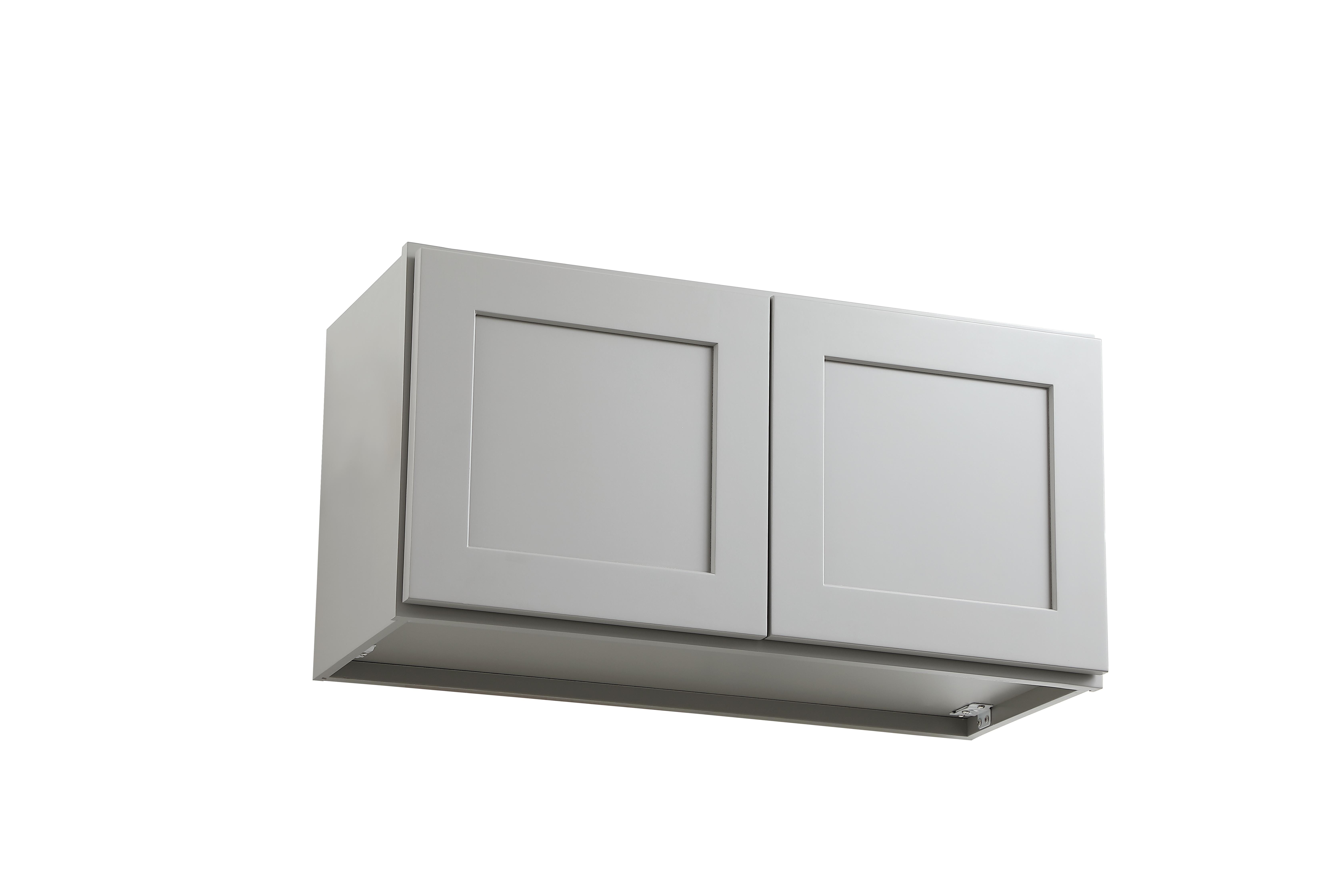 Installation Manual
Specification Sheet
Dimensions
Length: 30"
Width: 12"
Height: 15"
Specifications
Assembly Required: Yes
Distressed Finish: No
Finish (Color): Grey
Rubberwood and Plywood
Product Shape: Rectangle
Product Type: Kitchen Wall Cabinet
Product Warranty: 1 year limited
Weight: 22.5
Wire Included: No
Wood Type: Rubberwood
Shipment type: Small Parcel
Drawers
Drawers Included: No - alternate view