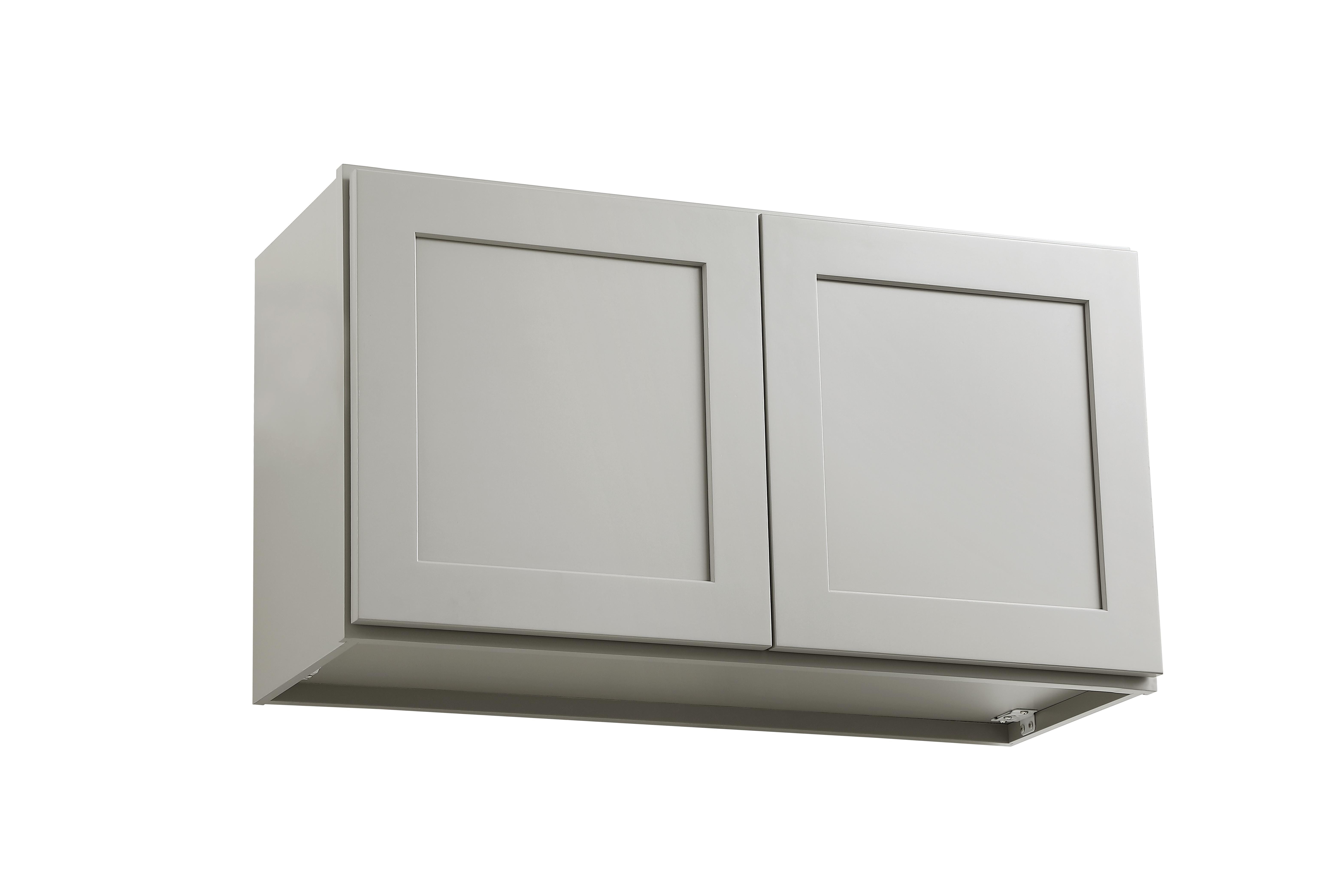 Installation Manual
Specification Sheet
Dimensions
Length: 33"
Width: 12"
Height: 18"
Specifications
Assembly Required: Yes
Distressed Finish: No
Finish (Color): Grey
Rubberwood and Plywood
Product Shape: Rectangle
Product Type: Kitchen Wall Cabinet
Product Warranty: 1 year limited
Weight: 30.5
Wire Included: No
Wood Type: Rubberwood
Shipment type: Small Parcel
Drawers
Drawers Included: No
Shelves
Number of Shelves: 1 - alternate view