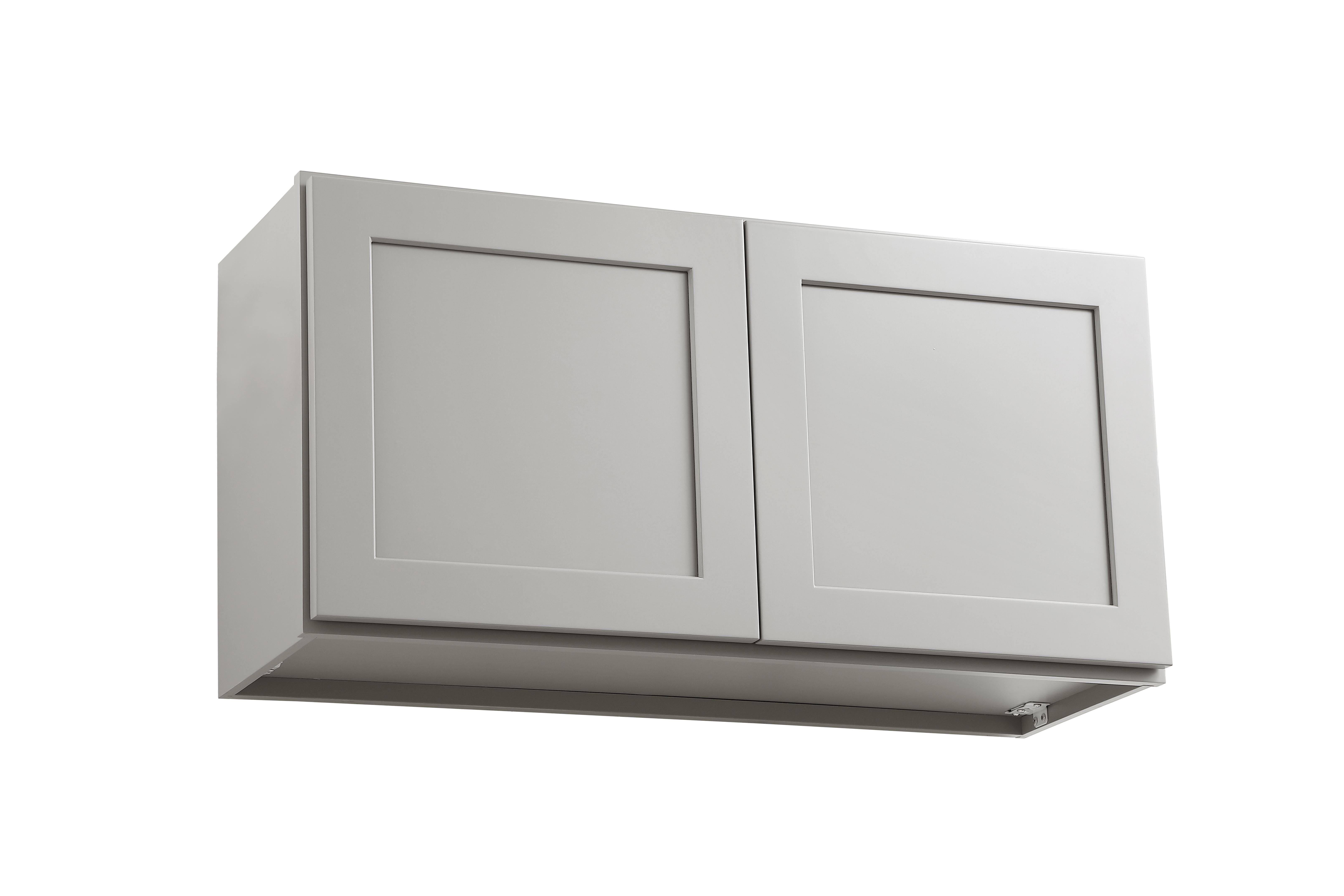 Installation Manual
Specification Sheet
Dimensions
Length: 36"
Width: 12"
Height: 18"
Specifications
Assembly Required: Yes
Distressed Finish: No
Finish (Color): Grey
Rubberwood and Plywood
Product Shape: Rectangle
Product Type: Kitchen Wall Cabinet
Product Warranty: 1 year limited
Weight: 33.1
Wire Included: No
Wood Type: Rubberwood
Shipment type: Small Parcel
Drawers
Drawers Included: No
Shelves
Number of Shelves: 1 - alternate view