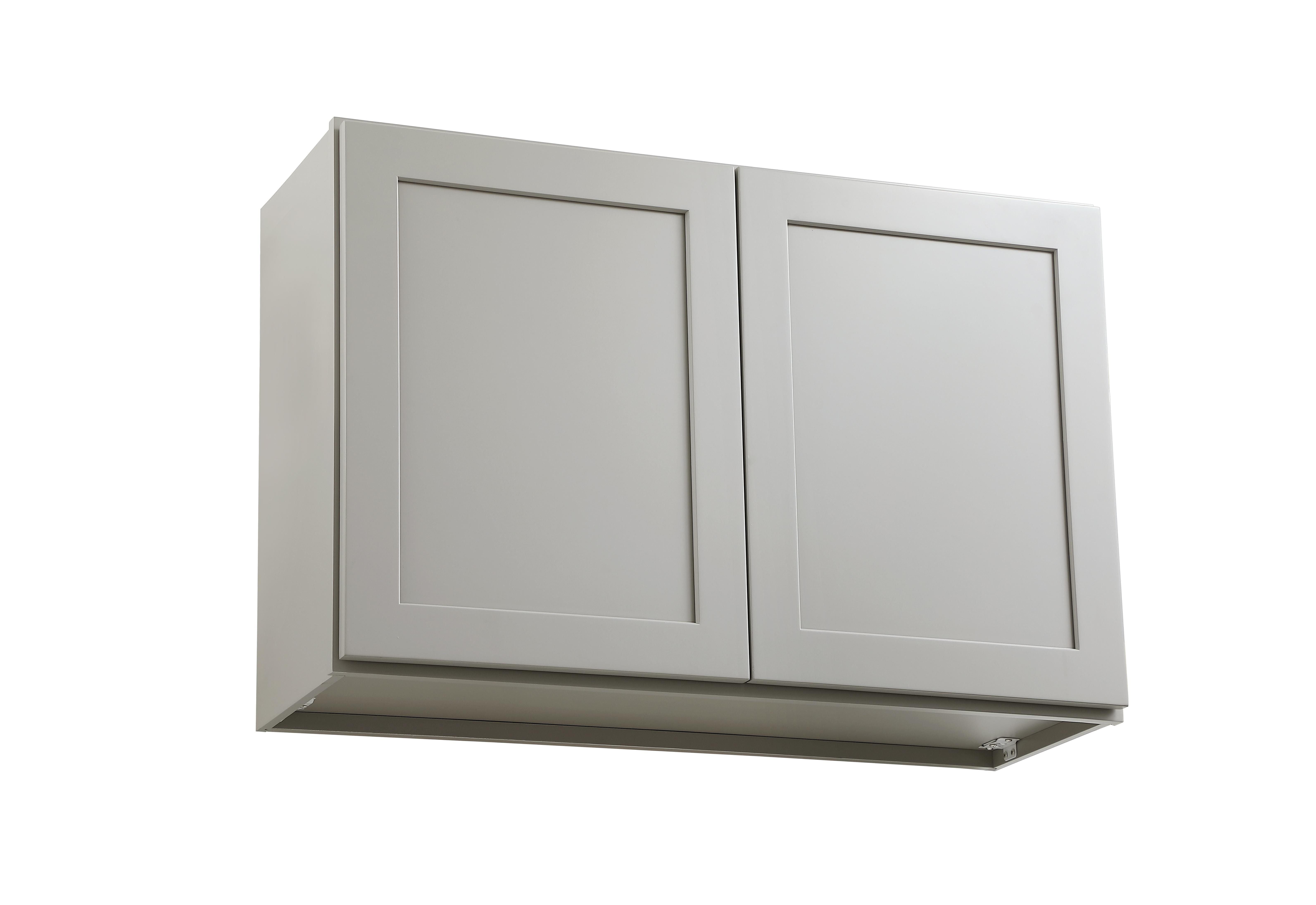 Installation Manual
Specification Sheet
Dimensions
Length: 36"
Width: 12"
Height: 24"
Specifications
Assembly Required: Yes
Distressed Finish: No
Finish (Color): Grey
Rubberwood and Plywood
Product Shape: Rectangle
Product Type: Kitchen Wall Cabinet
Product Warranty: 1 year limited
Weight: 37.5
Wire Included: No
Wood Type: Rubberwood
Shipment type: Small Parcel
Drawers
Drawers Included: No
Shelves
Number of Shelves: 1 - alternate view