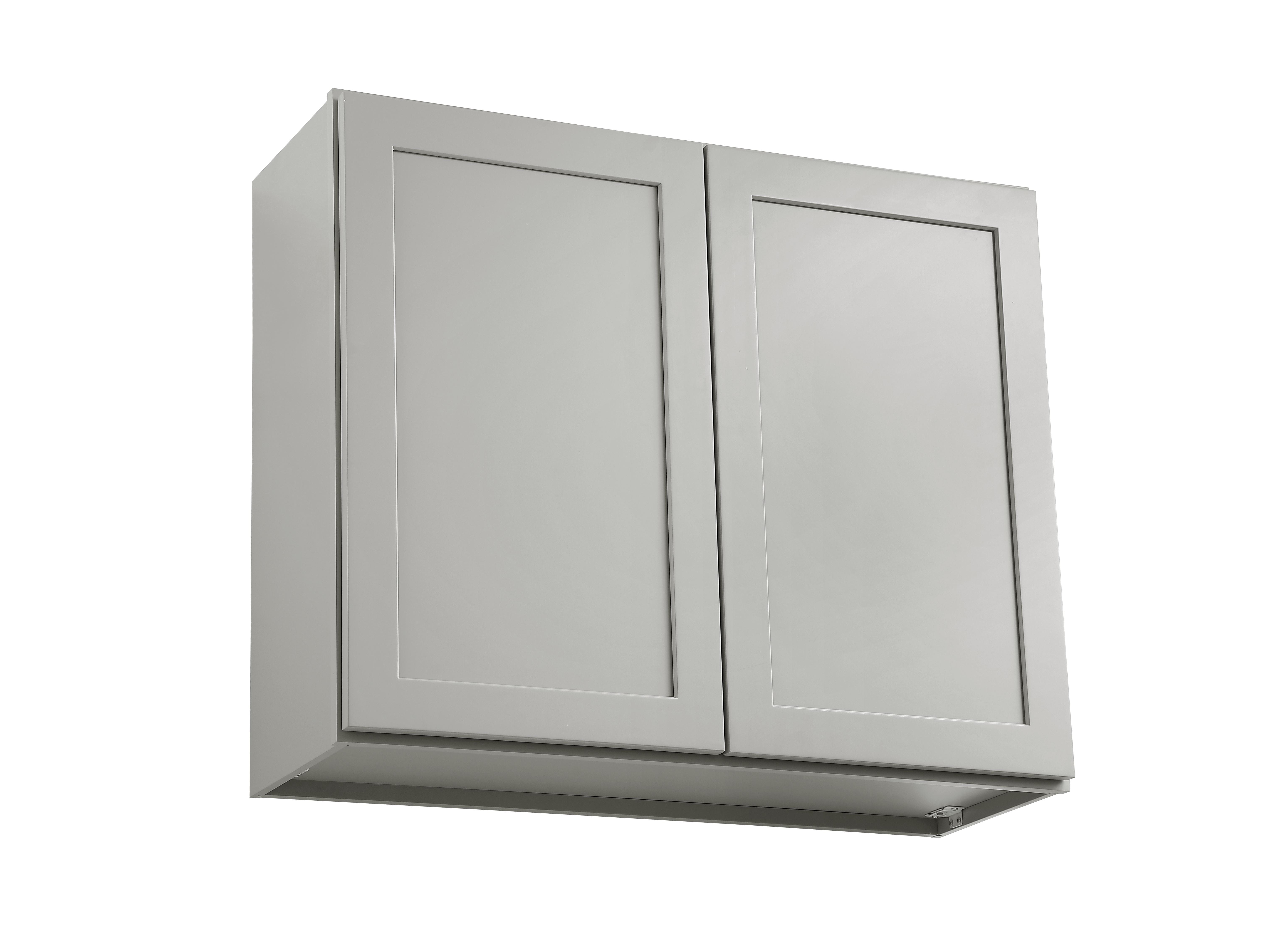 Installation Manual
Specification Sheet
Dimensions
Length: 36"
Width: 12"
Height: 30"
Specifications
Assembly Required: Yes
Distressed Finish: No
Finish (Color): Grey
Rubberwood and Plywood
Product Shape: Rectangle
Product Type: Kitchen Wall Cabinet
Product Warranty: 1 year limited
Weight: 48.5
Wire Included: No
Wood Type: Rubberwood
Shipment type: Small Parcel
Drawers
Drawers Included: No
Shelves
Number of Shelves: 2 - alternate view