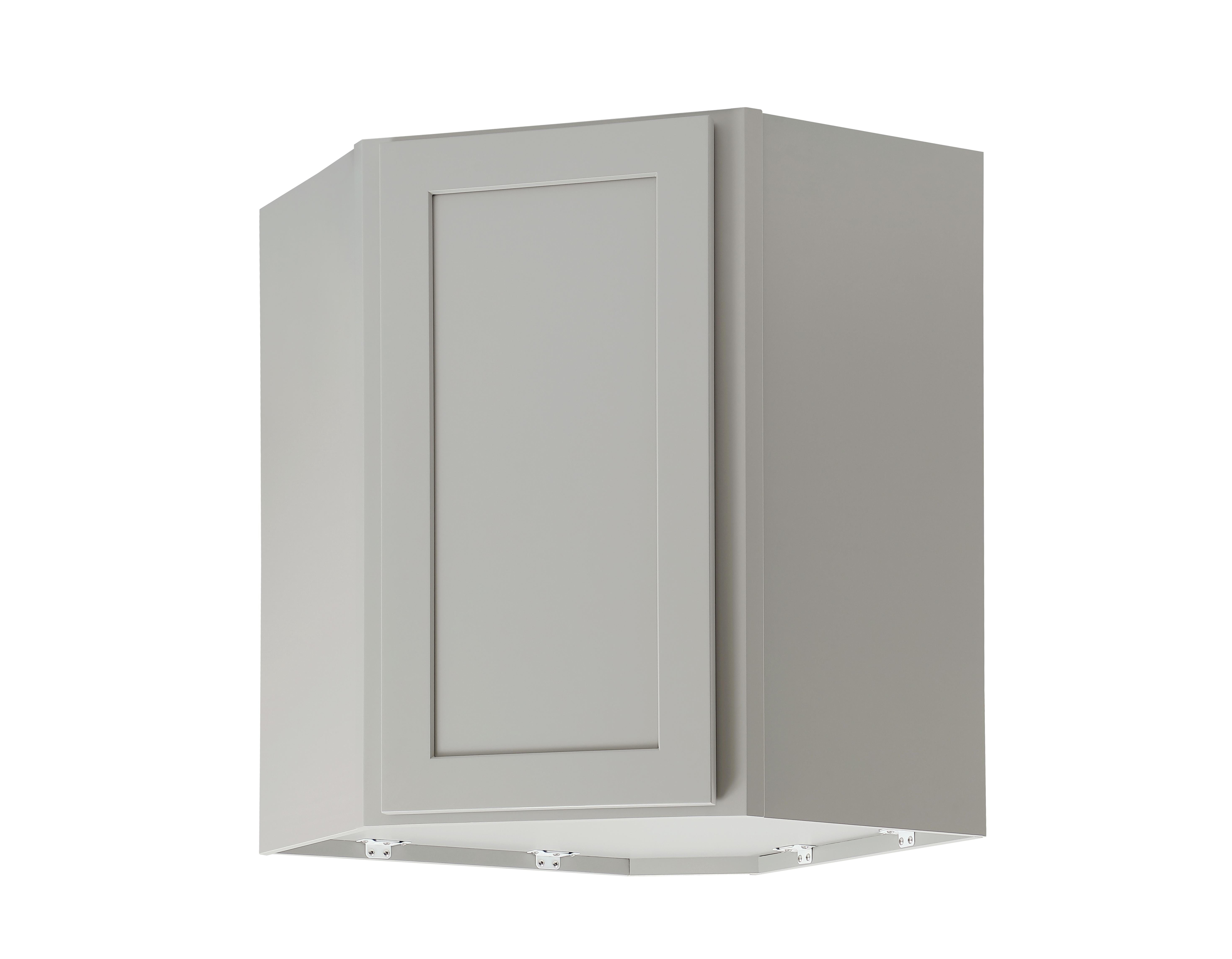 Installation Manual
Specification Sheet
Dimensions
Length: 24"
Width: 24"
Height: 30"
Specifications
Assembly Required: Yes
Distressed Finish: No
Finish (Color): Grey
Rubberwood and Plywood
Product Shape: Polygon
Product Type: Kitchen Blind Wall Cabinet
Product Warranty: 1 year limited
Weight: 51.5
Wire Included: No
Wood Type: Rubberwood
Shipment type: Small Parcel
Drawers
Drawers Included: No
Shelves
Number of Shelves: 2 - alternate view