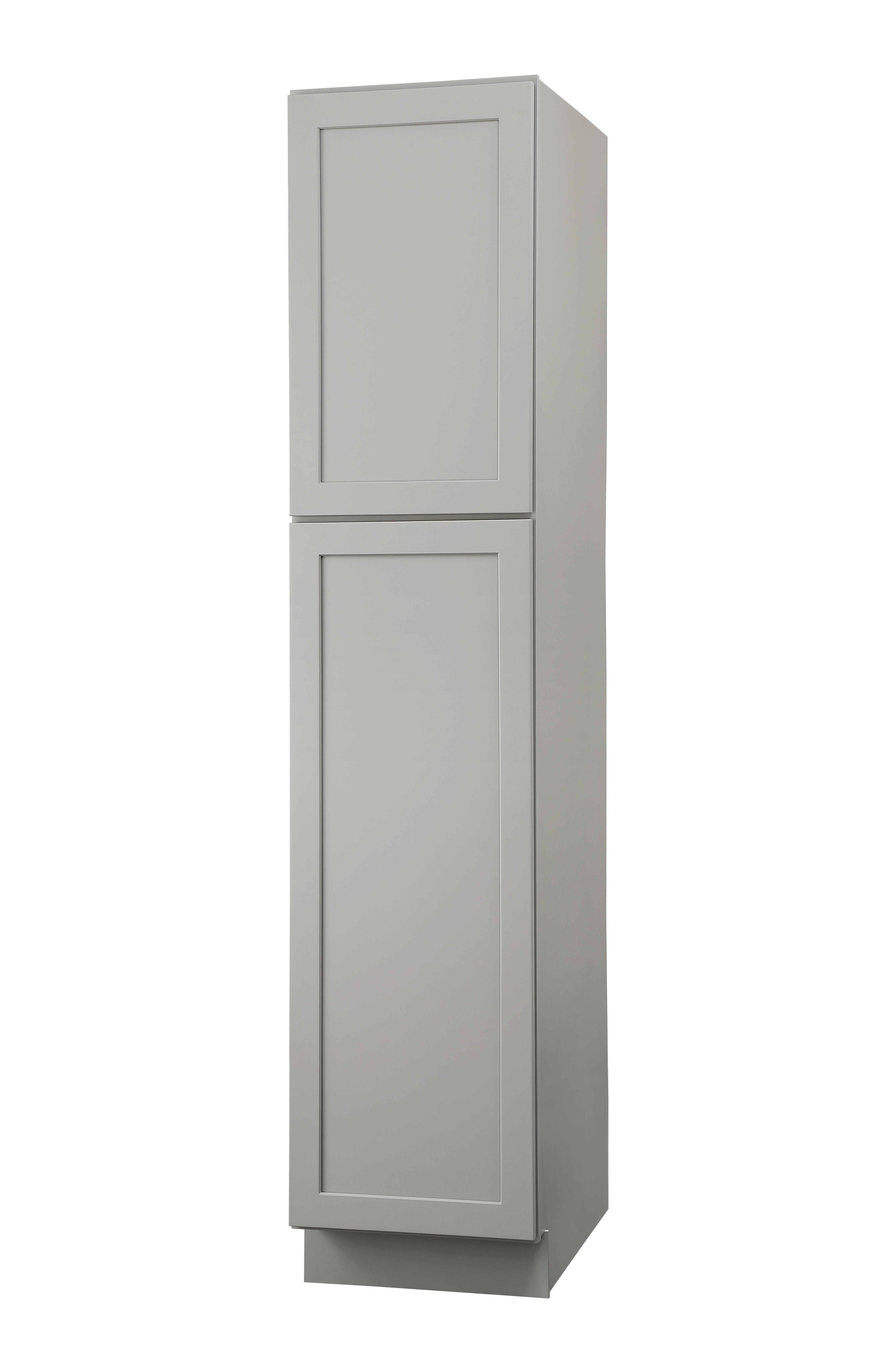 Installation Manual
Specification Sheet
Dimensions
Length: 18"
Width: 27"
Height: 84"
Specifications
Assembly Required: Yes
Distressed Finish: No
Finish (Color): Grey
Product Material: Rubberwood and Plywood
Product Shape: Rectangle
Product Type: Kitchen Pantry Base Cabinet
Product Warranty: 1 year limited
Weight: 114.7
Wire Included: No
Wood Type: Rubberwood
Shipment type: Small Parcel
Drawers
Drawers Included: No
Shelves
Number of Shelves: 4 - alternate view